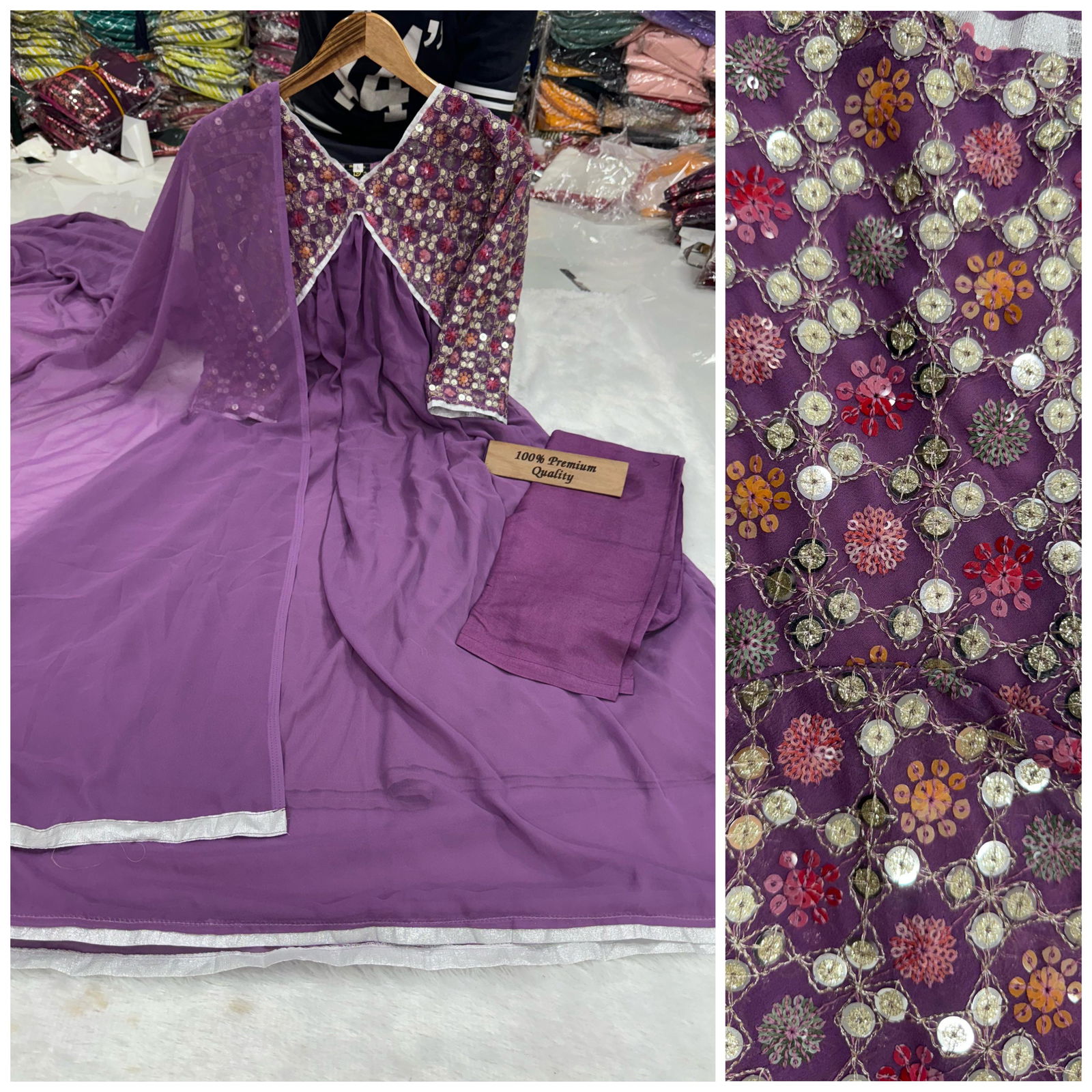 Output By Tdg Alia Cut Embroidery Kurti With Bottom Dupatta Orders in India